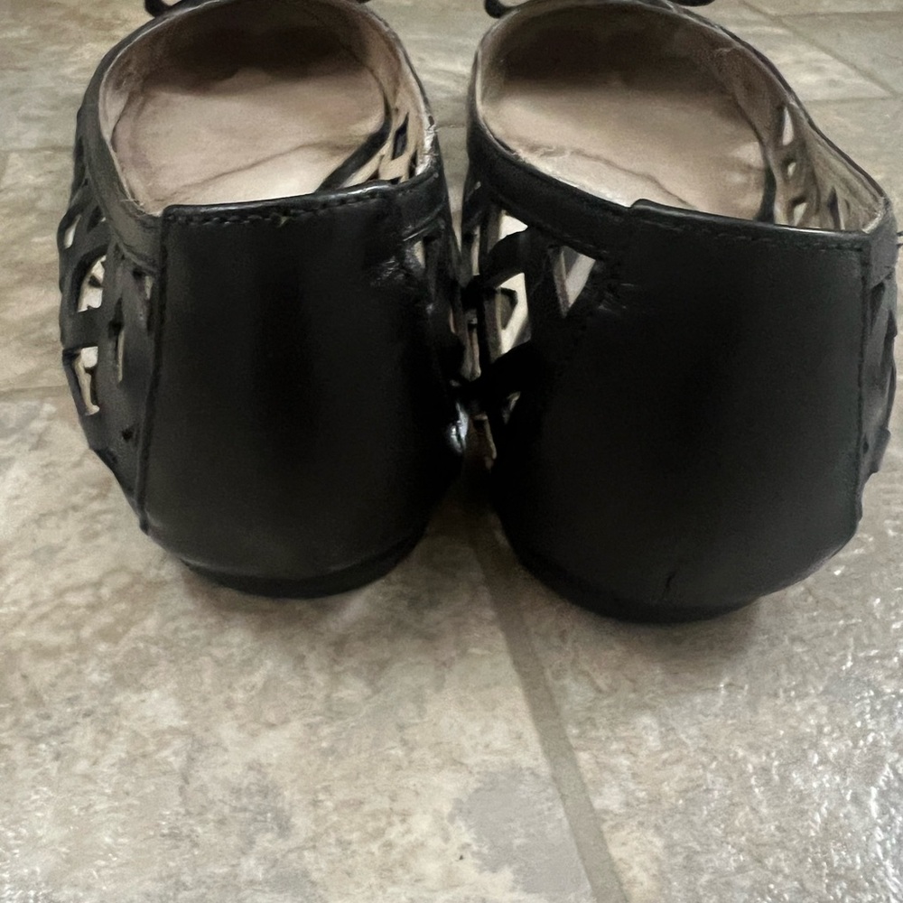 Michael Kors Black Studded Bow Flats - Picture 5 of 5